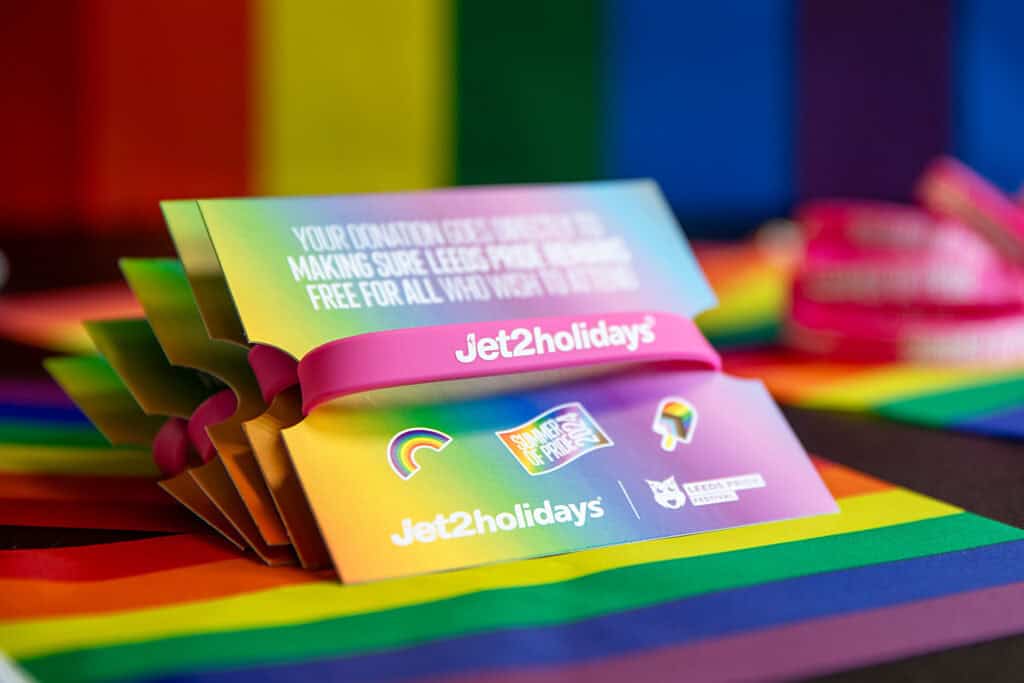 Leeds Pride Jet2holidays Wristbands