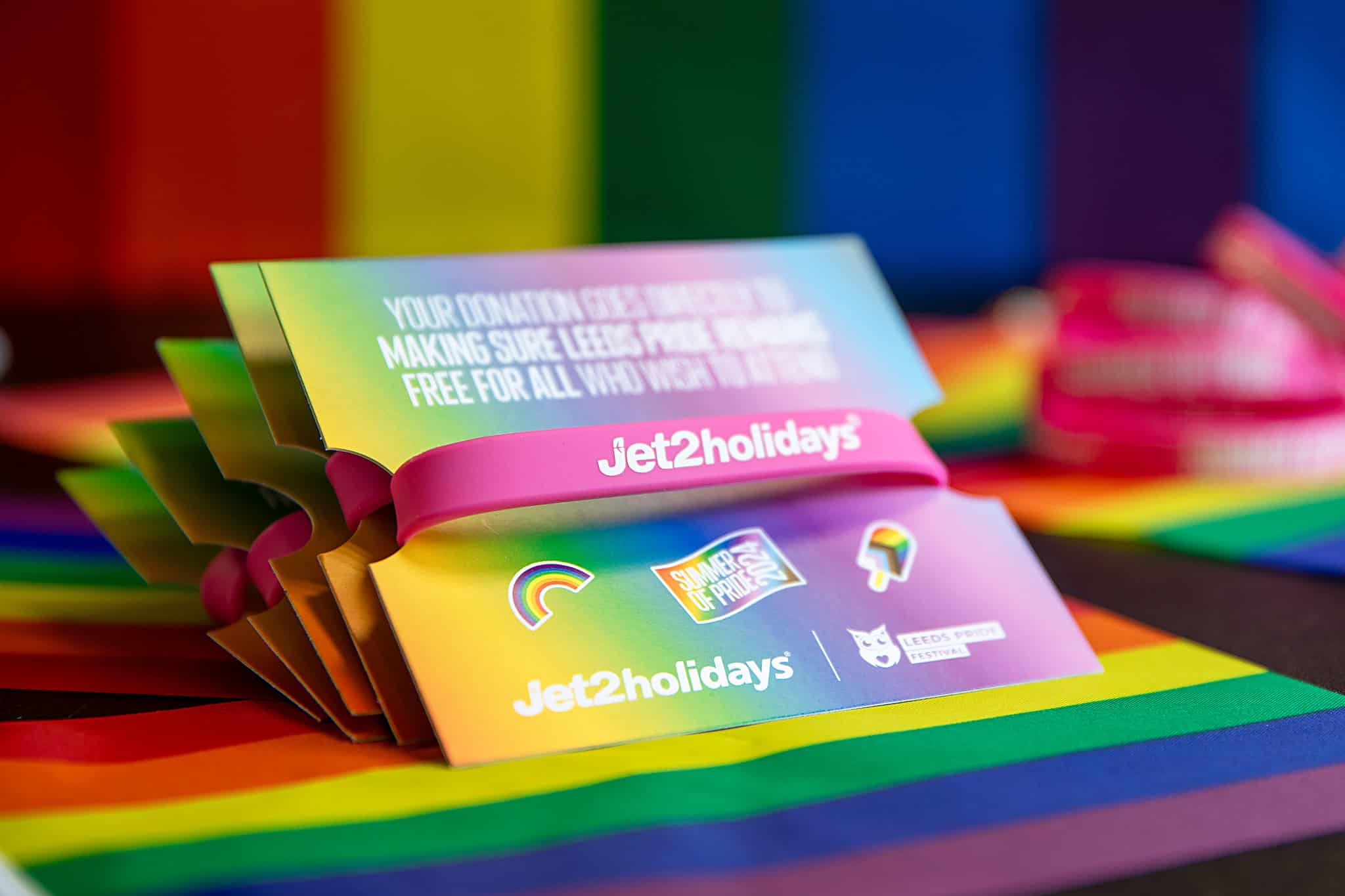 Leeds Pride Jet2holidays Wristbands